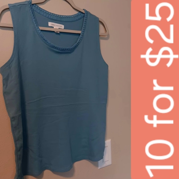 Midnight by Carole Hochman Tops - Carole Hochman Sleeveless Blue Tank Top